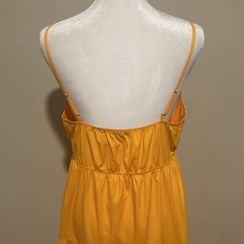 Rails  Avril Sleeveless Tiered Midi Dress In Marigold Size Medium