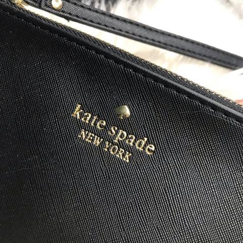 Kate Spade | black  leather wristlet wallet