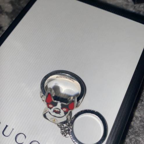 Gucci  Spinel Bosco & Orso Double Ring size US 6.5