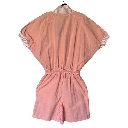 One Piece Vintage 80s 90s Peach  Romper Large