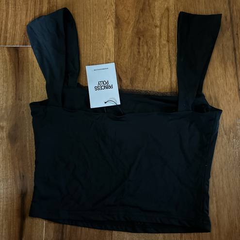 Princess Polly Black Crop Top