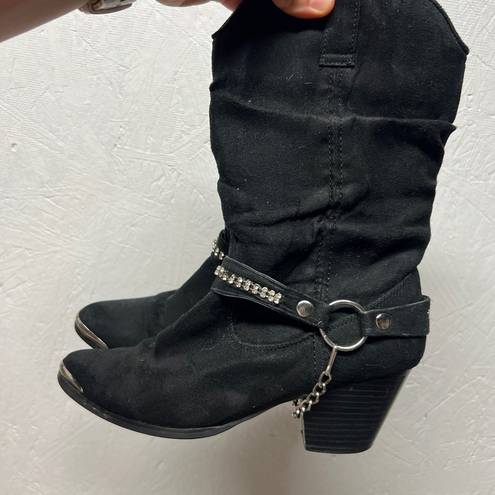 Dingo  Harness Fashion Western Boots BLACK 7.5 M