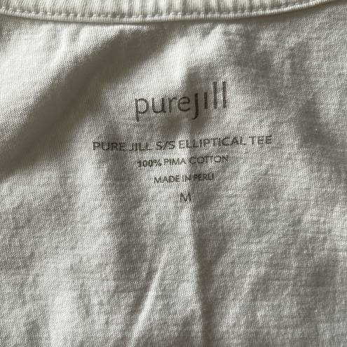 J.Jill  Pure Jill White Eliptical Tee Size M