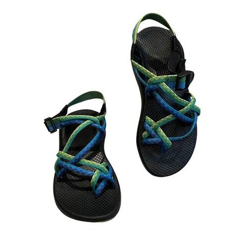 Chacos Chaco ZX2 Yampa Blue Green River Sport Hiking Outdoor Sandals Womens Size 8