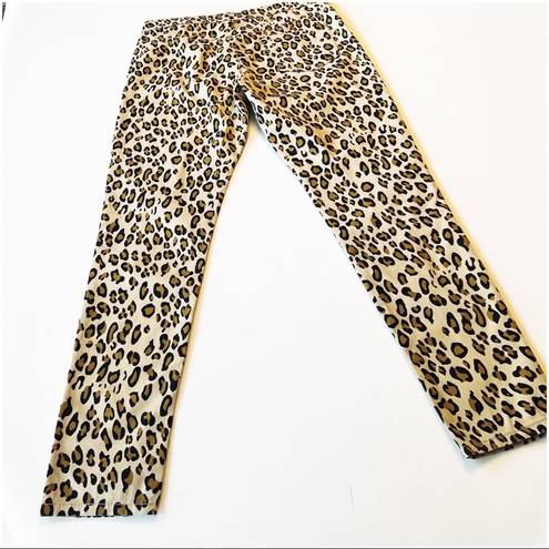 POL  Cheetah Print Twill Skinny Pants