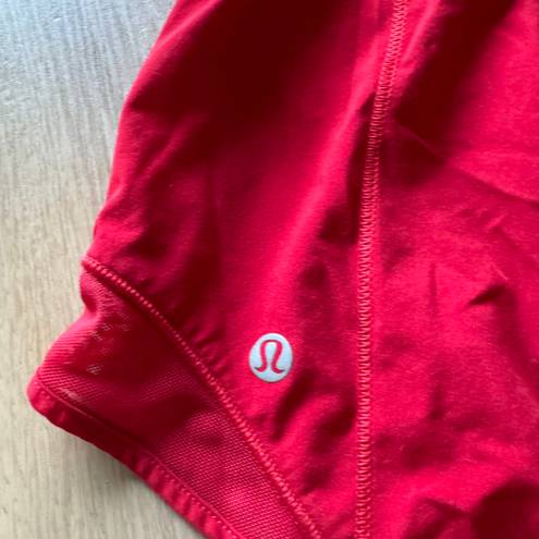 Lululemon Red Hotty Hot Shorts