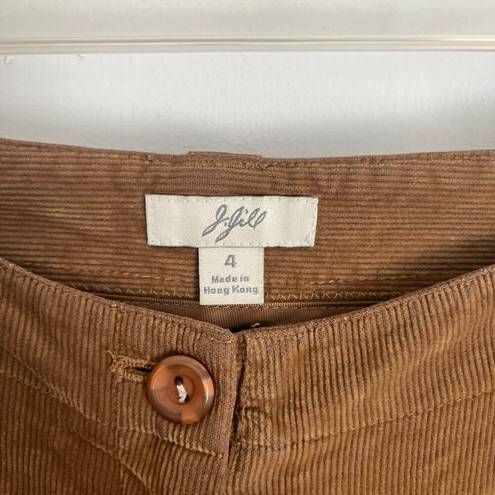 J.Jill  Cognac Soft Corduroy Wide Leg Pants Size 4