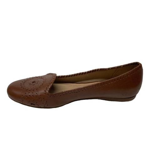 Jack Rogers  Brown Leather Sandals Slip On Ballet Casual Flats Women Size 6