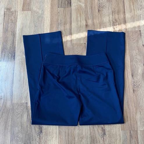 St. John  Collection Navy Blue Trousers EUC Sz 10 Wide Leg Flare Business Luxury