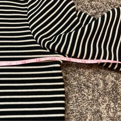 Cynthia Rowley  3/4 Sleeve Striped Crop Top