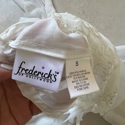 Frederick's of Hollywood Frederick’s Of Hollywood White Lace Halter Chemise Size S