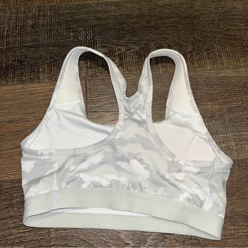 Avia  Women's White/Camo Medium Support Compression Racerback Sports Bra M