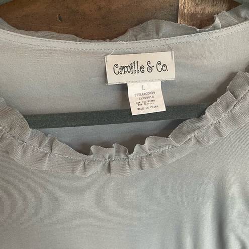 Krass&co Women’s grey detailed blouse by Camille & 