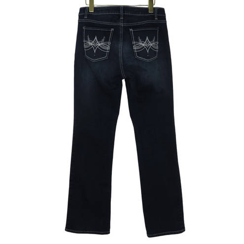 Apt. 9 Y2k  Dark Wash Bootcut Jeans with Embroidered Pockets 30" Bootcut