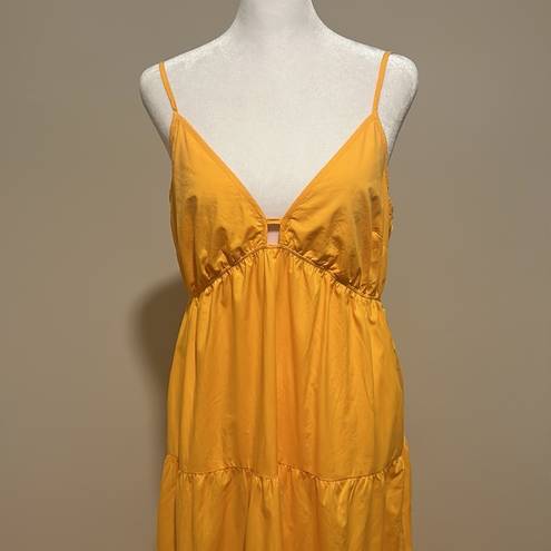 Rails  Avril Sleeveless Tiered Midi Dress In Marigold Size Medium