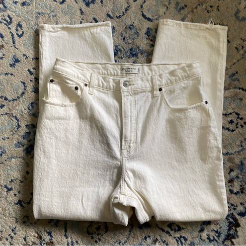 Abercrombie & Fitch Jeans Curve Love 90s Straight ultra hi rise off white 14 32