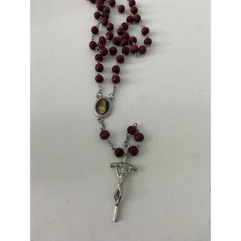 Boutique Red wood Pope Francis rosary