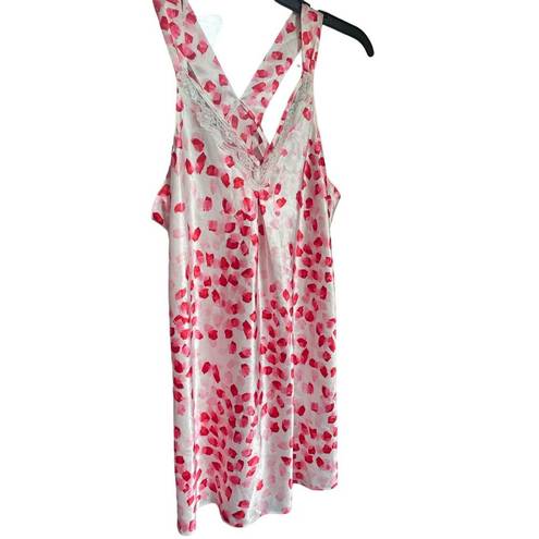 Oscar de la Renta  Pink Label Lingerie/ Nightgown / Slip Pink/ Red / Size L