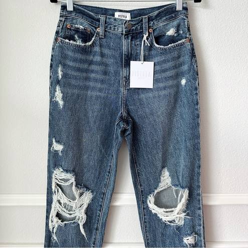 Pistola NWT  Presley High Rise Relaxed Roller Jeans in Eternal Distress sz 26