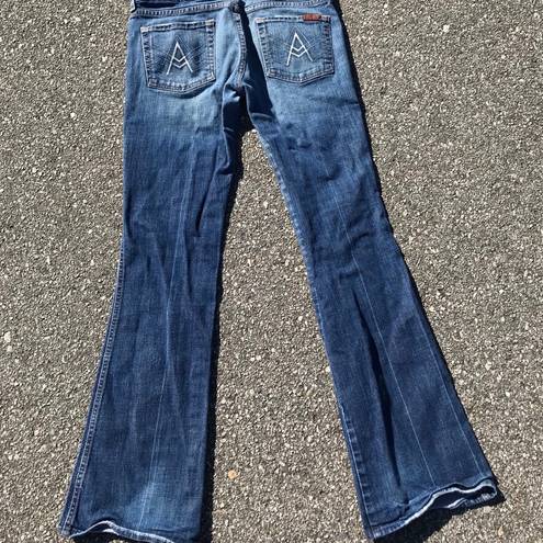 7 For All Mankind 8  light blue denim flare jeans