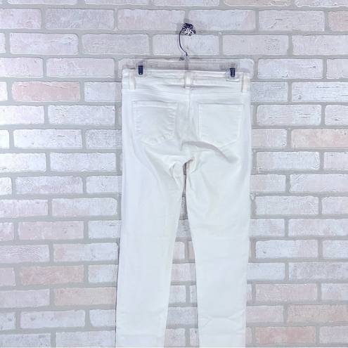 Paige  Skyline Skinny Ankle Peg Jeans in Optic White Size 27