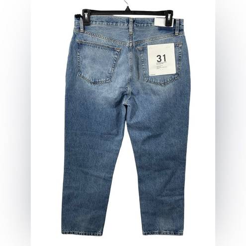 RE/DONE NWT  ‘70s Stove Pipe Size 31 Straight Jeans High Rise in Favorite Bleu