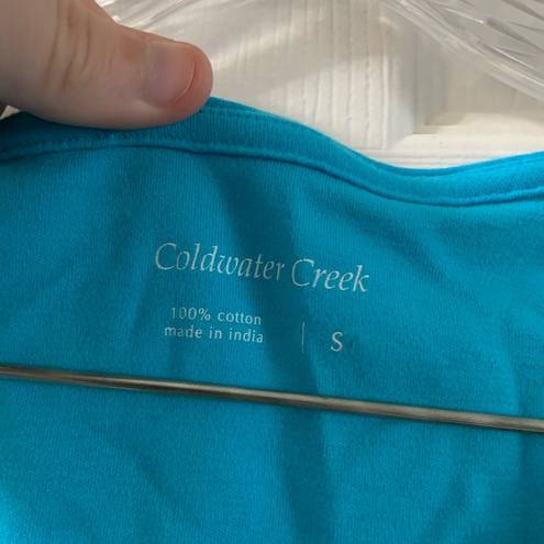 Coldwater Creek  Blue Scoop Neck Sleeveless Tank S