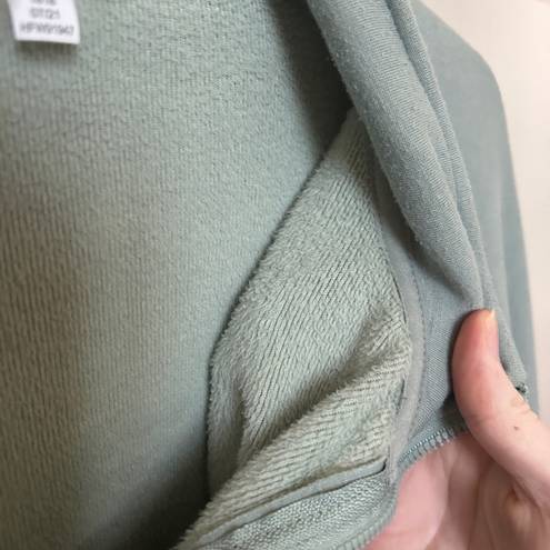 90 degree green cropped quarter zip Size L