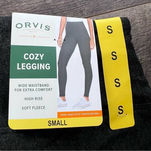 Orvis  Charcoal High Rise Waist Pull On Lined Skinny Leg Cozy Leggings Small NWT