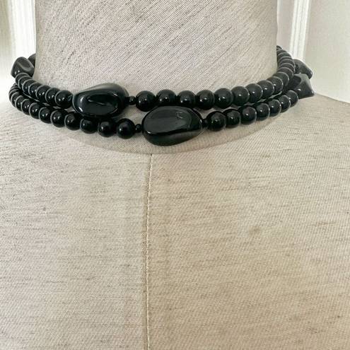 Onyx Long black  necklace