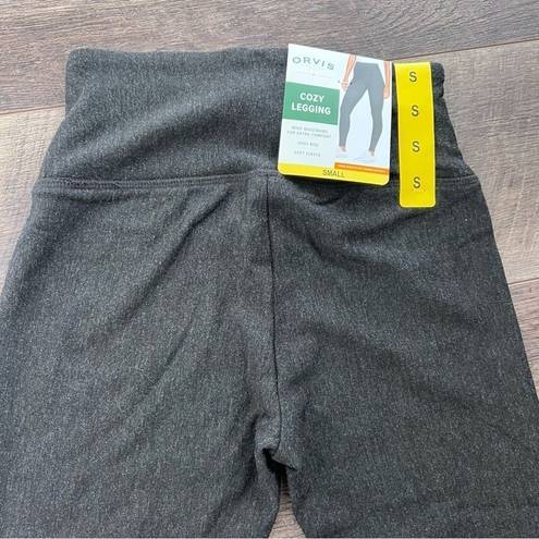 Orvis  Charcoal High Rise Waist Pull On Lined Skinny Leg Cozy Leggings Small NWT