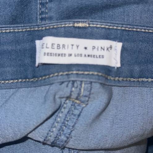 Celebrity Pink Buttoned Front Denim Skirt