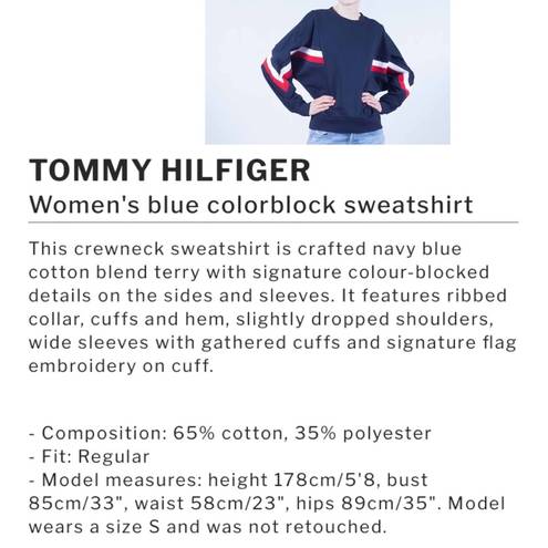 Tommy Hilfiger  Colorblock Sweatshirt L