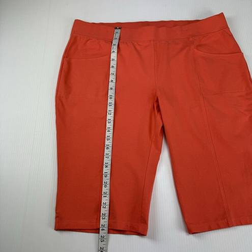 Krass&co D& Active Orange Capri Pants Pull On Pockets Stretch Knee Area Size 1XP