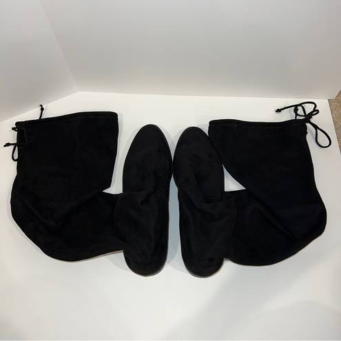 Unisa Over The Knee Black Suede Boots