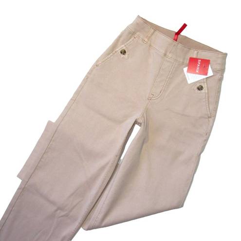 Spanx NWT  20312R Stretch Twill Cropped Wide Leg in Pale Pink Khaki Pants XS