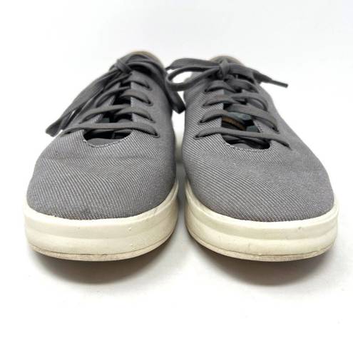 Olukai  Ki'ihele Li Gray Lace Up Canvas Sneakers Shoes Women’s Size 7.5