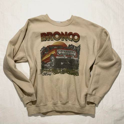 Crewneck Sweatshirt Tan Size M