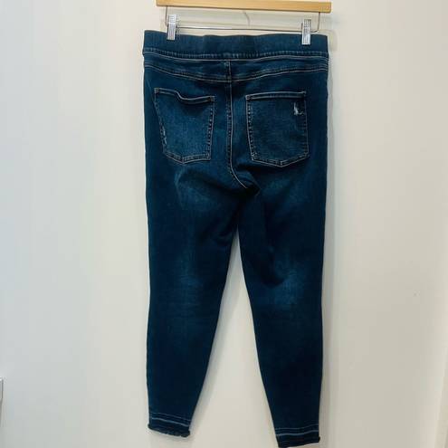 Spanx  Distressed Denim High Rise Elastic Waist Jeggings size Large