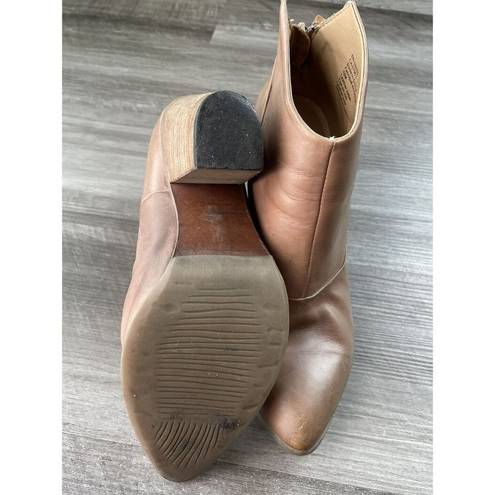 Treasure & Bond  Tan Leather Booties Size 10 Zip Boots