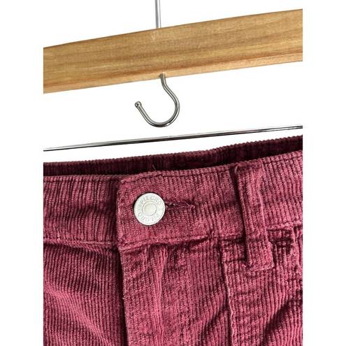 Pilcro  Anthropologie Icon Flare Corduroy Pants Women's 30 Burgundy Y2K