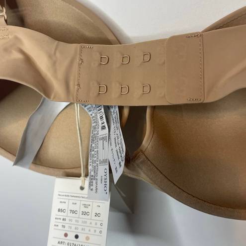 Oysho NWT  Bra 32C Tan Padded Molded Lined Undewire Comfort Feminine Intimates