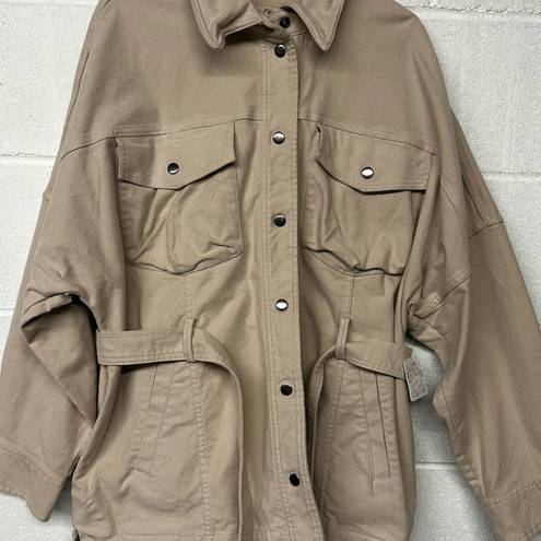 Free People  Clyde oversized coat snap Jacket Sz L