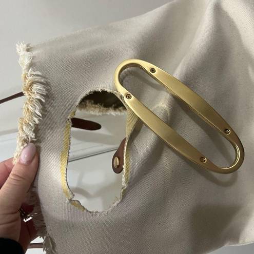 Rag and Bone FLAWED  Off White Belize Canvas Tote Bag $495