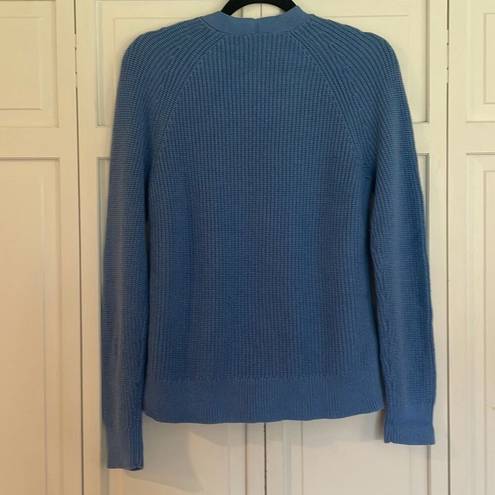 Talbots  blue shaker knit vneck cardigan size small