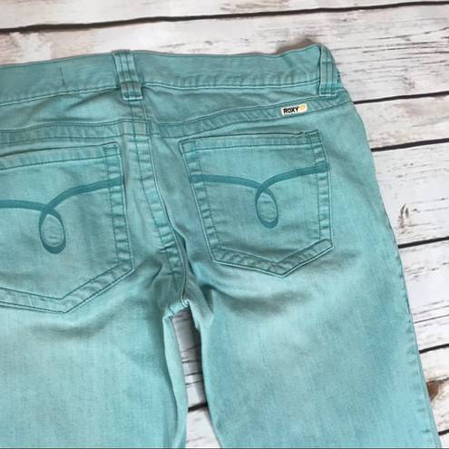 Roxy 💛 Gold Coast Skinny Straight Leg Aqua denim 11