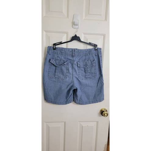 Riders By Lee  Cotton Chambray Style Light Jean Shorts Size 12