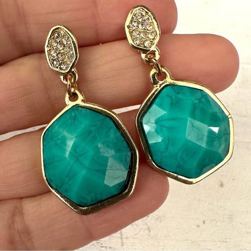 Amrita Singh  blue and crystal drop post earrings