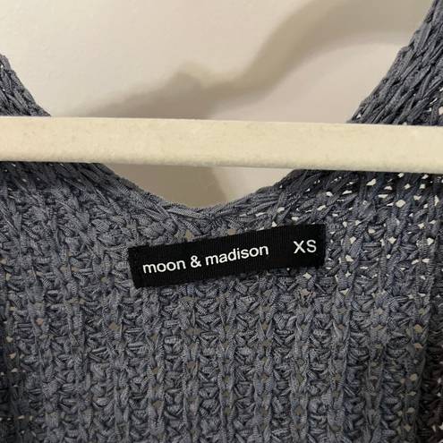 The Moon  & Madison Grey Blue Sweater / Cardigan