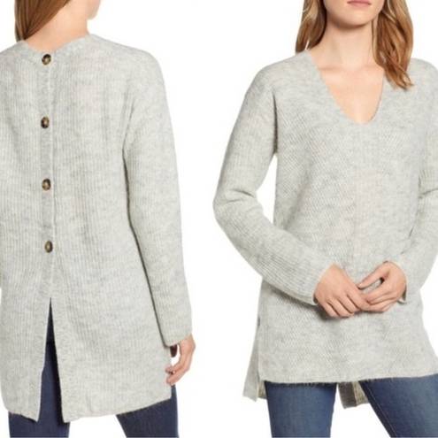 J.Crew  Point Sur button back marled tunic angora wool blend XS